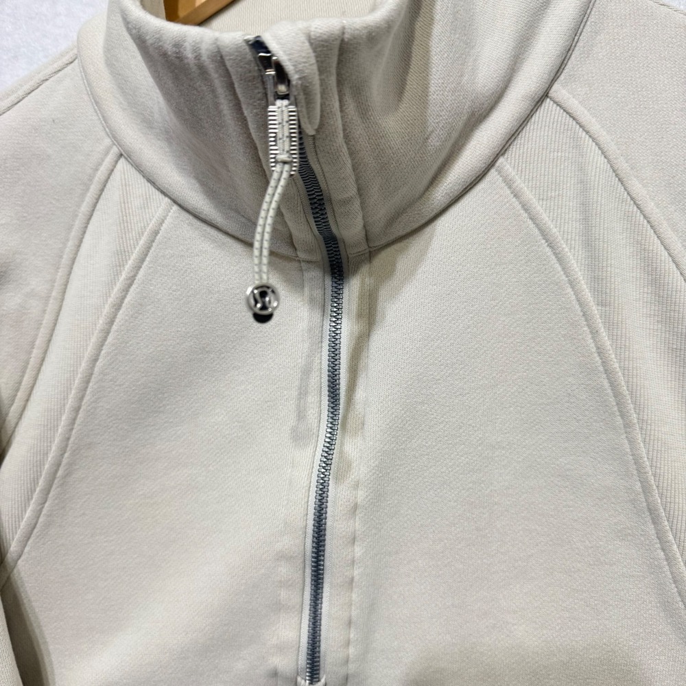 Lululemon Scuba Oversized Funnel Neck Half Zip‎ Sweatshirt White Opal M/L - Picture 8 of 10